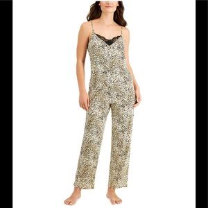 INC knit lace-trim Cami pajama set / size S